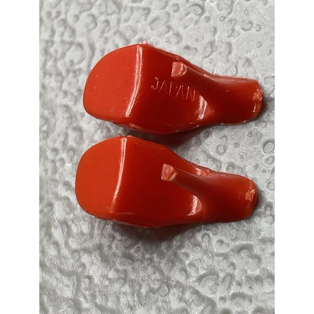 Vintage 1960s Barbie Red Helenca Swimsuit & Red Open Toe Heels 0850 Mattel Japan